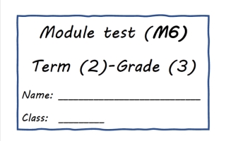 حل اختبار الوحدة السادسة لغة انجليزية الصف الثالث الفصل الثاني